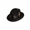 Hats * | Sale Stacy Adams Johnston Soft Wool Felt Fedora Hat