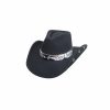 Hats * | Promotions Bullhide Crazy Horse Wool Cowgirl Hat Black