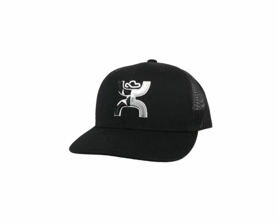 Hats * | Cheaper Hooey Texican ( /White) Trucker Cap Black