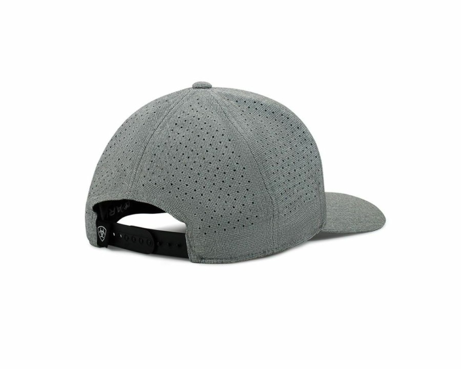 Hats * | Less Expensive Ariat Snapback Flexfit Usa Flag Adjustable Ball Cap Grey