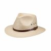 Hats * | Fire Sale Outback Birmingham Straw Fedora Hat Gold