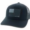 Hats * | Wholesale Hooey "Liberty Roper" / Trucker Cap Black