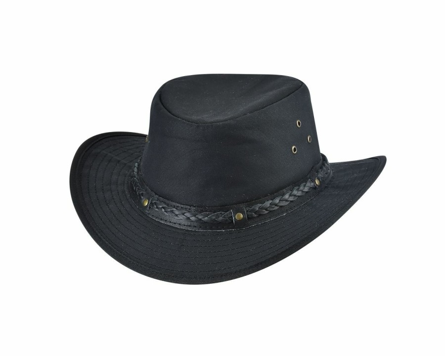 Hats * | Absolute Quality Bullhide Pinnacle Cloth Outdoorsman Hat Black