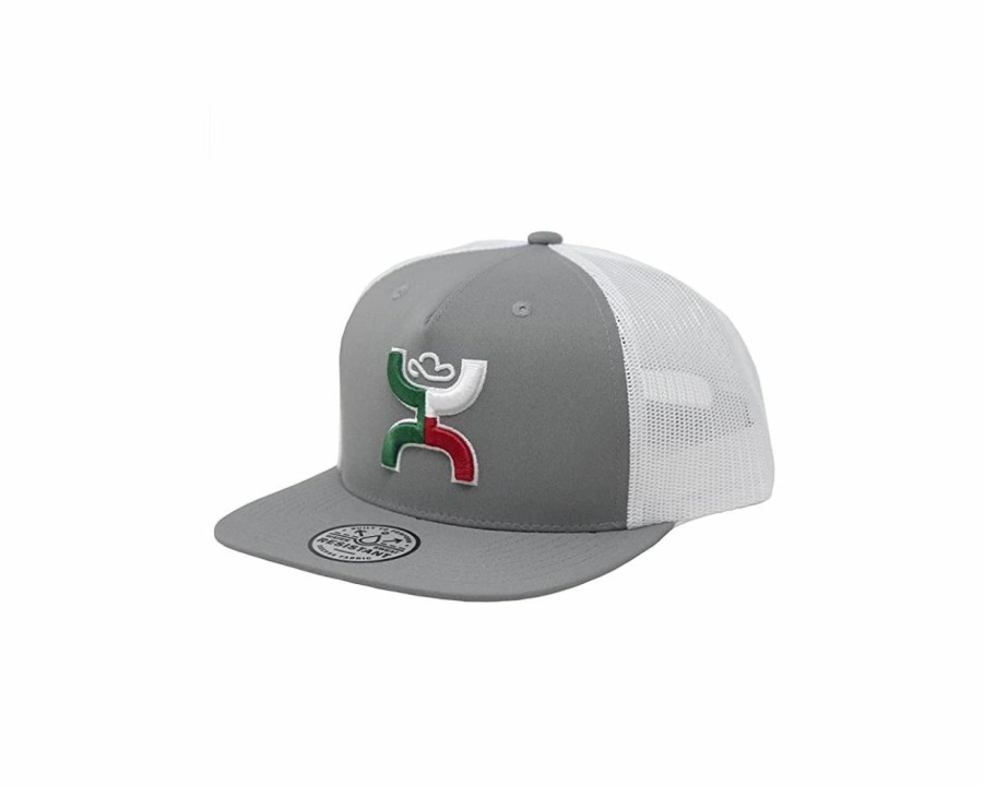 Hats * | Absolute Quality Hooey Boquillas /White Trucker Cap Grey