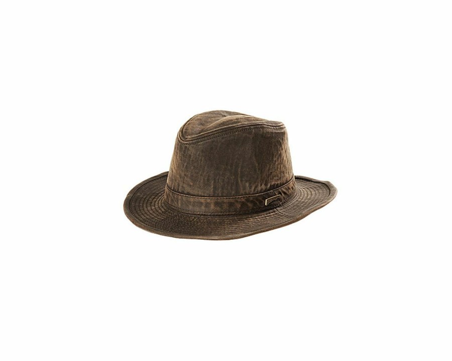 Hats * | Wholesale Indiana Jones Hats Weathered Indiana Jones Fedora Hat Brown