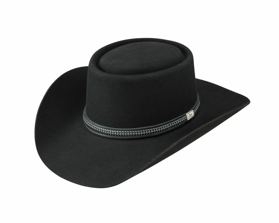 Hats * | Wholesale Stetson John Wayne 46 Chinook Men'S Wool Cowboy Hat Black