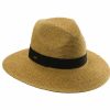 Hats * | Absolute Quality Scala Malabar- Straw Fedora Hat Toast