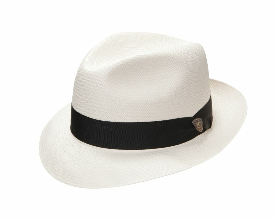 Hats * | Quality Guarantee Dobbs Center Dent Straw Fedora Hat Natural