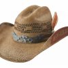 Hats * | Cheaper Bullhide Bucking Chute Straw Cowboy Hat Pecan