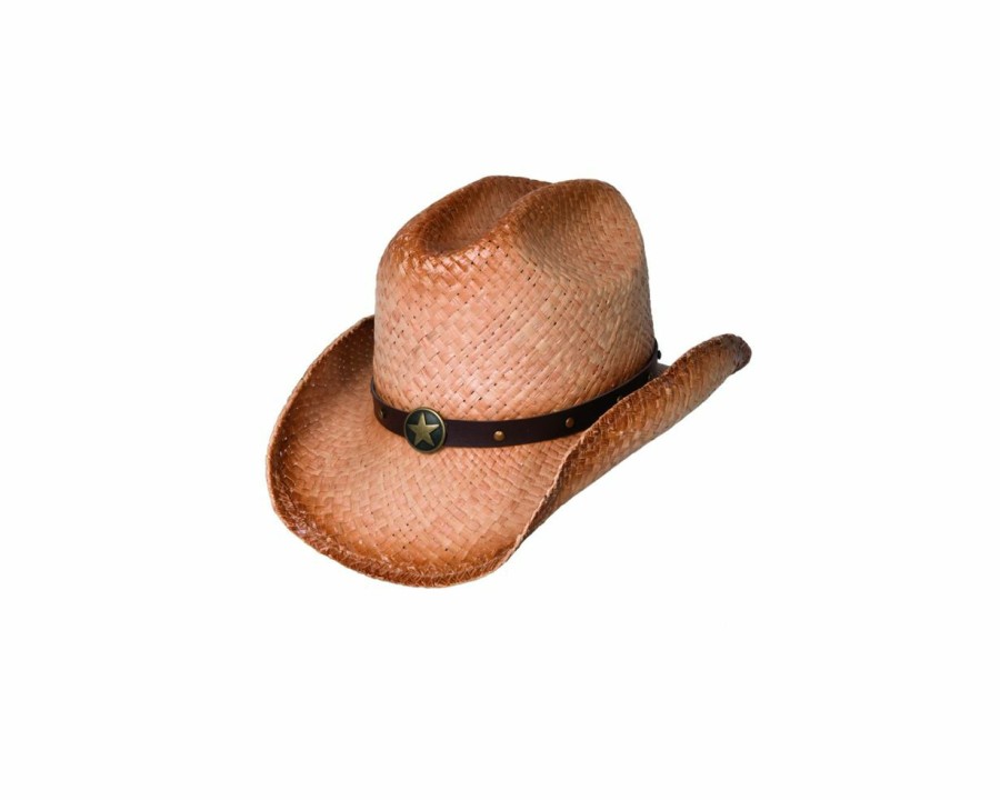 Hats * | Superior Style Bullhide Rising Star Shapeable Childrens Straw Cowboy Hat Natural