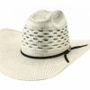 Hats * | Shoping Model Bullhide Ridepass (25X) Straw Cowboy Hat Black/Natural