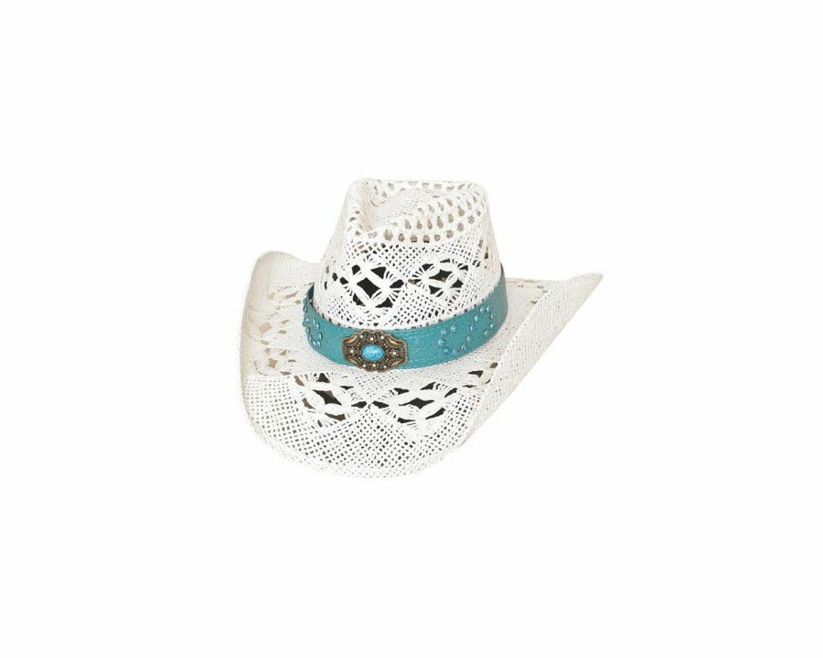 Hats * | Superior Style Bullhide Keepin It Real Womens Straw Cowgirl Hat White