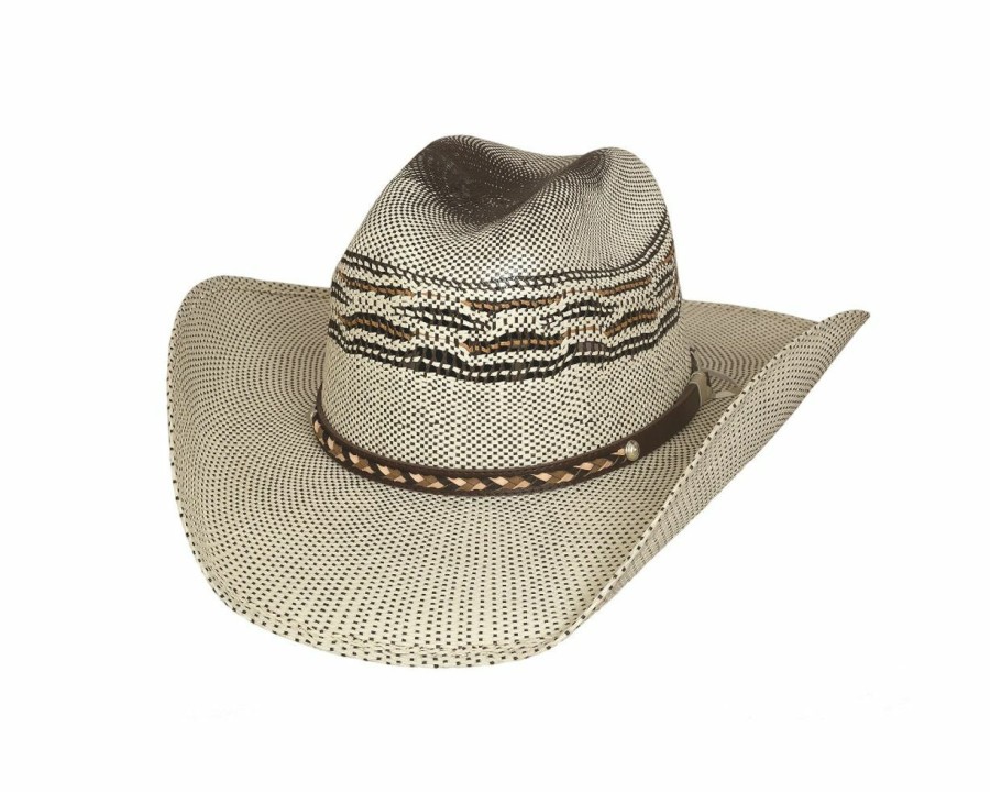 Hats * | Excellent Quality Bullhide Heeler Childrens Straw Cowboy Hat Natural/Black