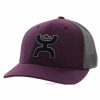 Hats * | Quality Guarantee Hooey Cayman ( /Grey ) Flexfit Ball Cap Purple