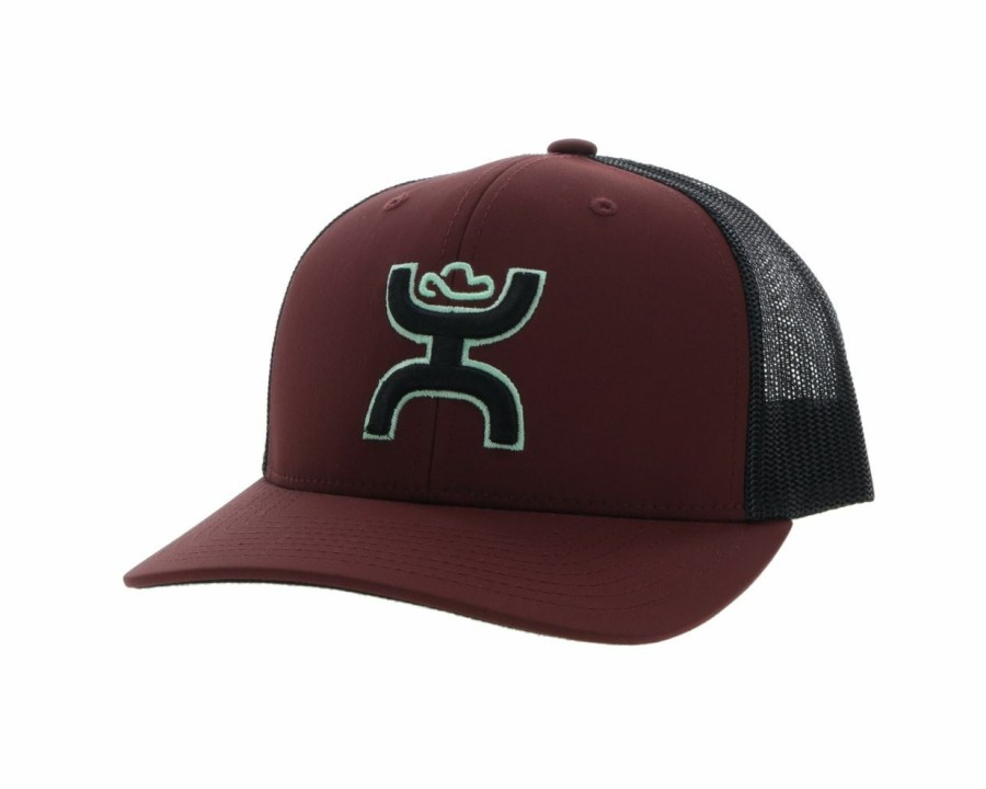 Hats * | Excellent Quality Hooey Sterling ( /Black ) Trucker Cap Maroon