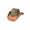 Hats * | Promotions Bullhide Cascade Range Leather Cowboy Hat Camel