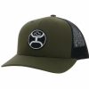 Hats * | Outlet Hooey Primo ( /Black ) Trucker Cap Olive