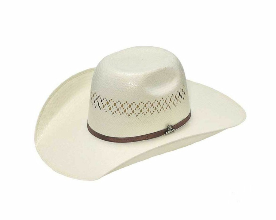 Hats * | Affordable Price Ariat Bullrider (10X) Shantung Straw Cowboy Hat Natural