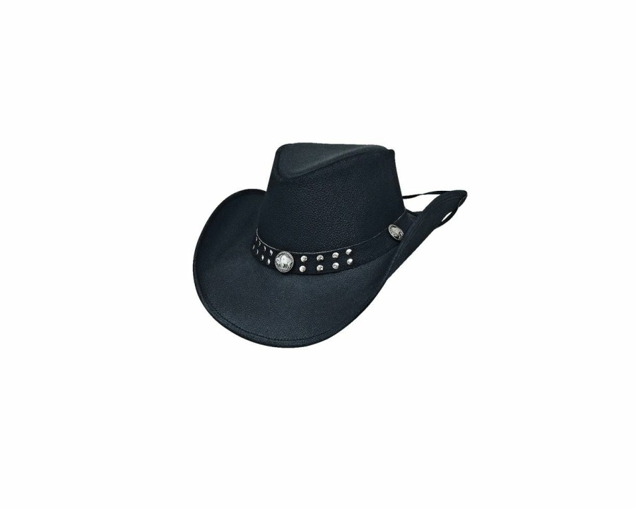 Hats * | Affordable Price Bullhide Alston Leather Cowboy Hat Black