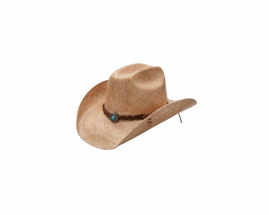 Hats * | Wholesale Stetson Flatrock Shapeable Straw Cowboy Hat Sweated & Dusted