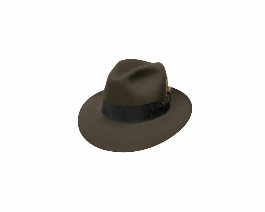 Hats * | Absolute Quality Stetson Temple Fur Fedora Hat Sage