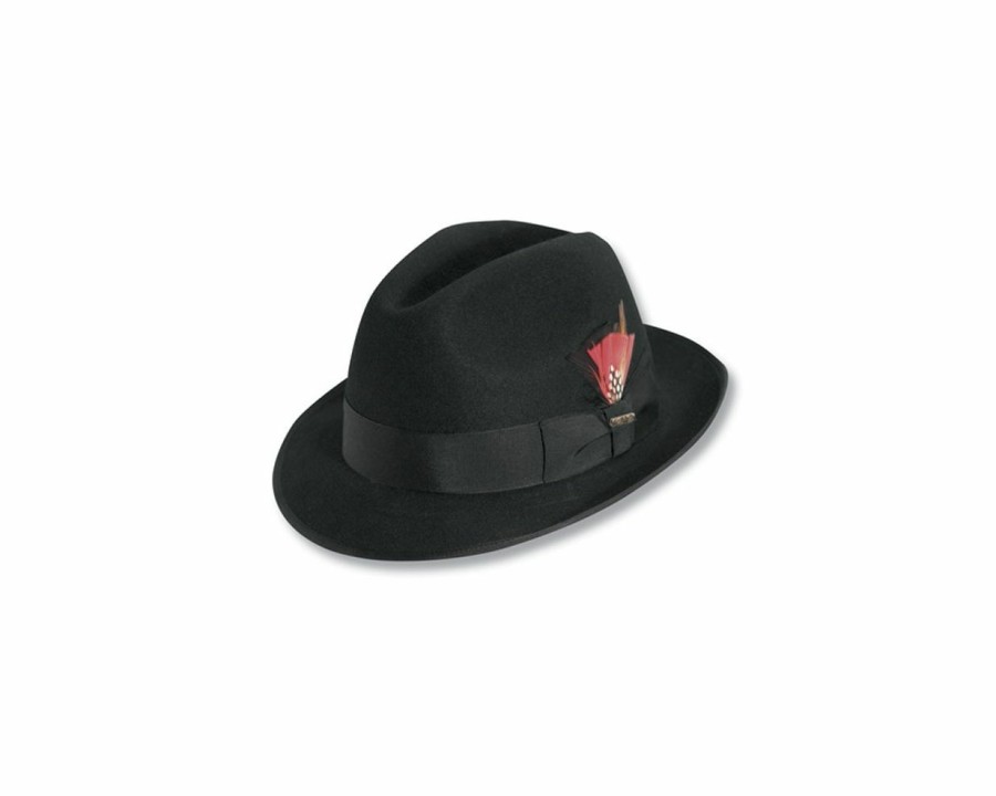 Hats * | Wholesale Scala Detroit Wool Fedora Hat