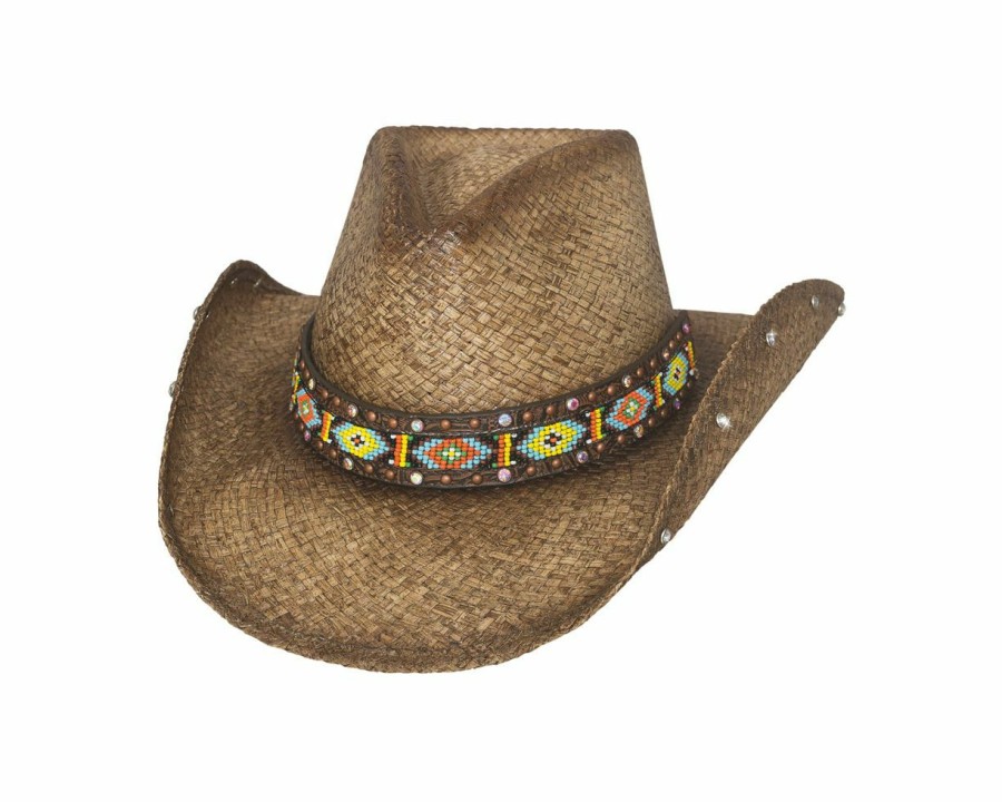 Hats * | Excellent Quality Bullhide Love Myself Straw Cowgirl Hat Brown