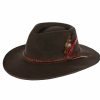 Hats * | Excellent Quality Outback Santa Fe Wool Outback Hat Khaki