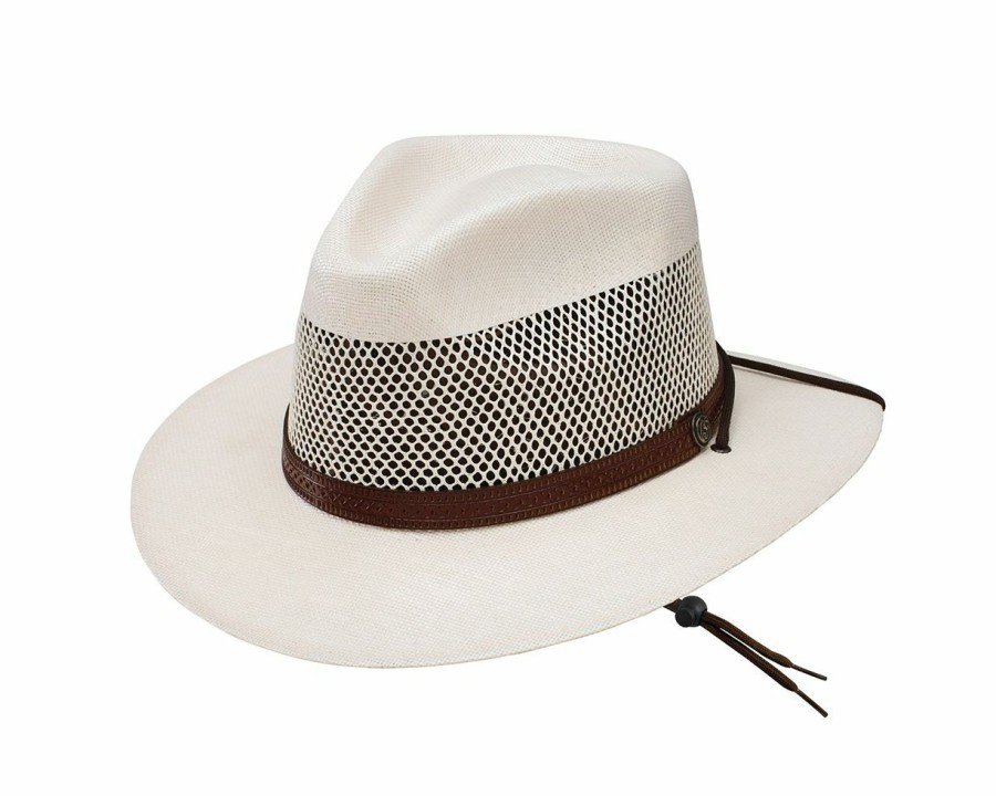 Hats * | Superior Style Stetson Afton Woven Canvas Outdoor Hat Taupe