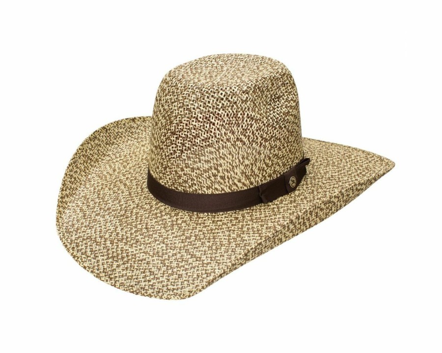 Hats * | Fire Sale Resistol Hooey Del Rio Straw Cowboy Hat Black/White