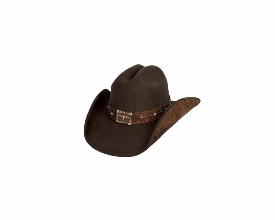 Hats * | Excellent Quality Bullhide Great Divide Shapeable Wool Cowboy Hat Chocolate