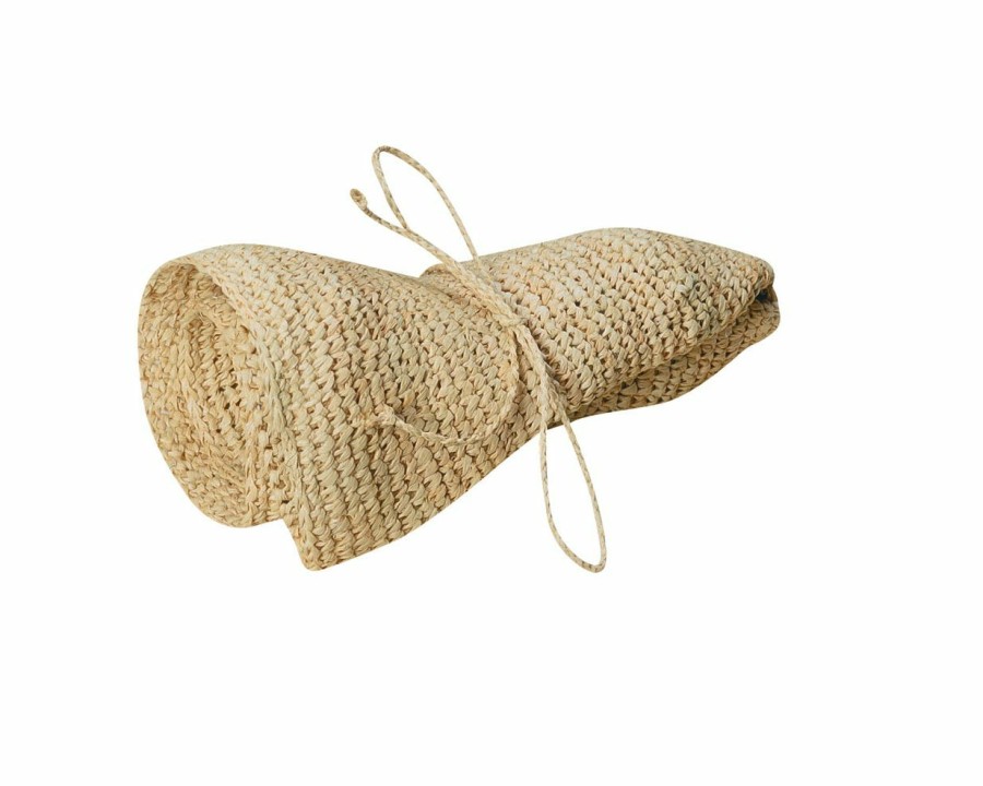 Hats * | Tendy Style Scala Beaufort (Petite) Crocheted Straw Sun Hat Natural