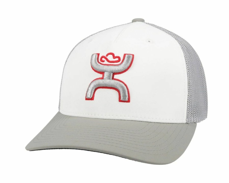 Hats * | Wholesale Hooey Coach ( /Grey ) Fitted Ball Cap White