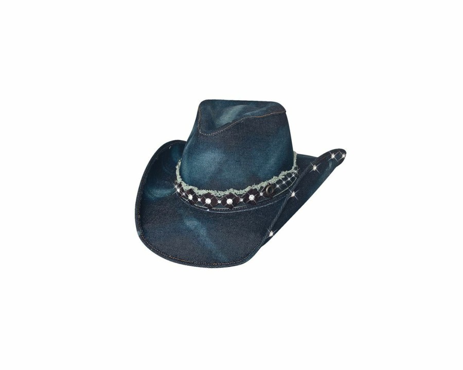 Hats * | Exceptional Design Bullhide Better Than Yesterday Womens Denim Cowgirl Hat Blue