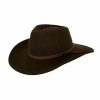 Hats * | Shoping Model Outback Cooper River Soft Wool Outdoorsman Hat Brown