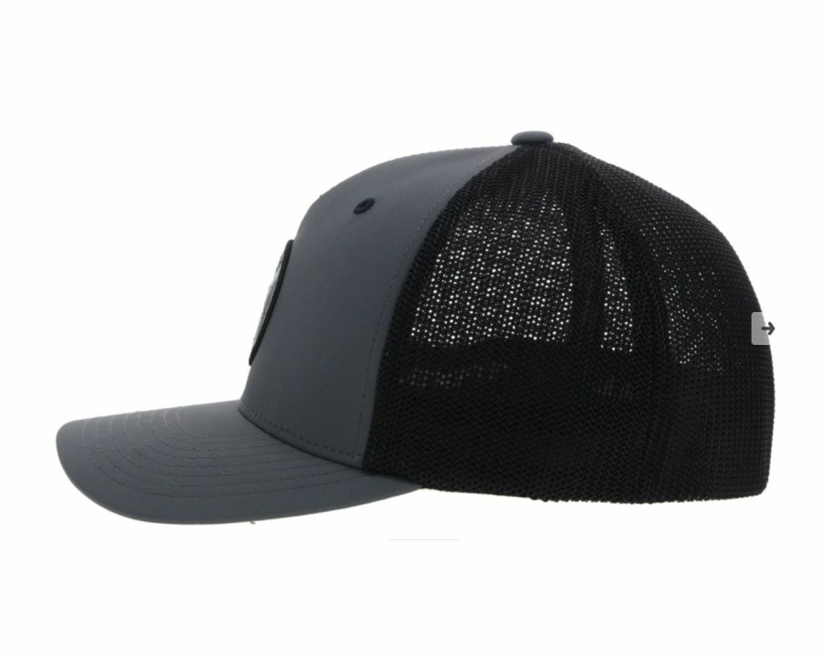 Hats * | Superior Style Hooey "Primo" ( /Black) Trucker Cap Charcoal