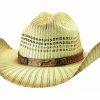 Hats * | Fire Sale Bullhide Caught Up Straw Cowboy Hat Ivory