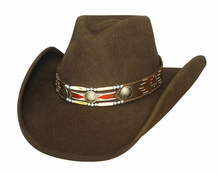 Hats * | Excellent Quality Bullhide Get Along Wool Cowboy Hat Chocolate