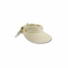 Hats * | Wholesale Scala Cotton Bow Visor Womens Visor