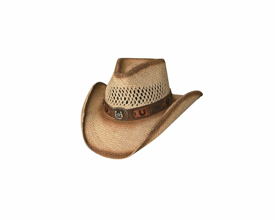 Hats * | Affordable Price Bullhide Lucky Strike Straw Cowgirl Hat Natural