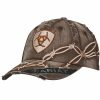 Hats * | Affordable Price Ariat Distressed Barbed Wire-Ball Cap Brown