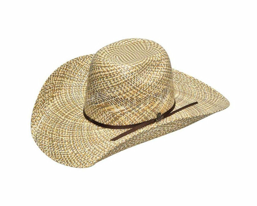 Hats * | Absolute Quality Ariat Punchy (A73146) (20X) Shantung Straw Cowboy Hat Natural/Brown