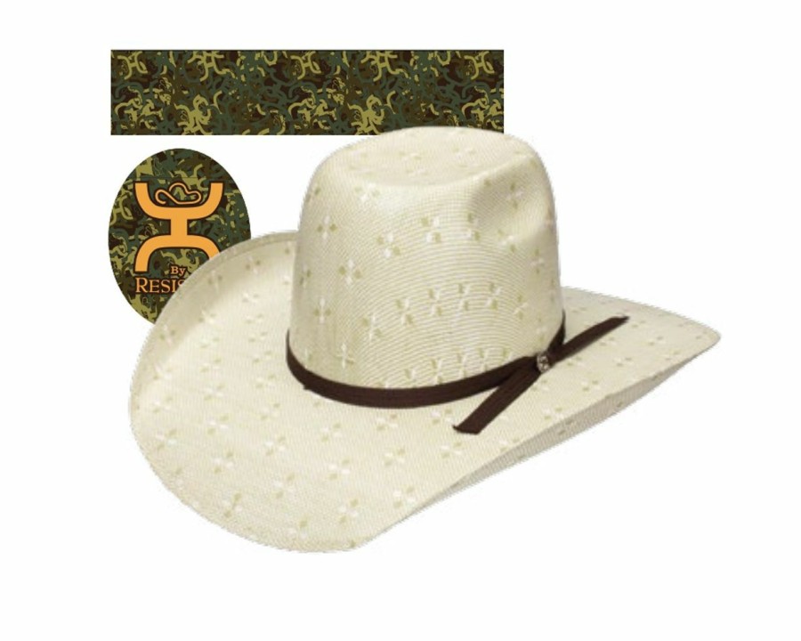 Hats * | Sale Resistol Hooey Pecos Straw Cowboy Hat Natural