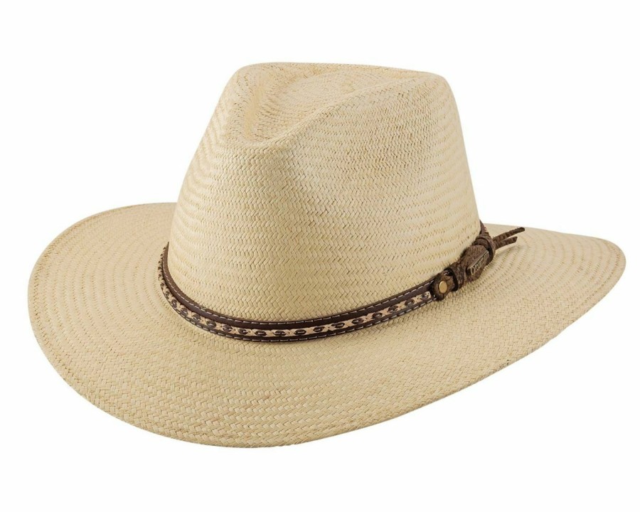 Hats * | Sale Bullhide Governor Straw Outdoorsmen Hat Natural