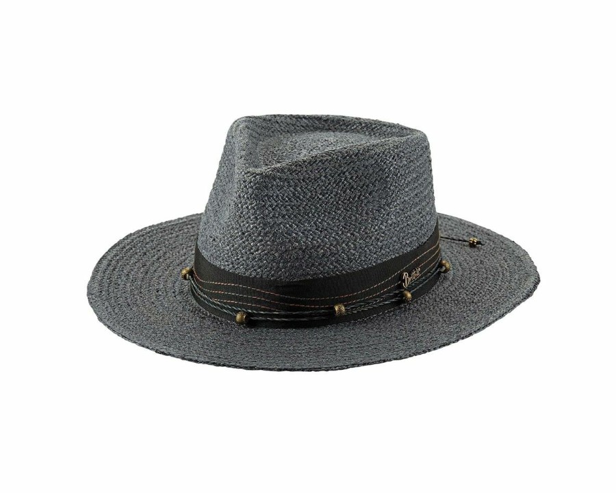 Hats * | Affordable Price Bullhide Words & Feelings Straw Cowboy Hat Dark Grey