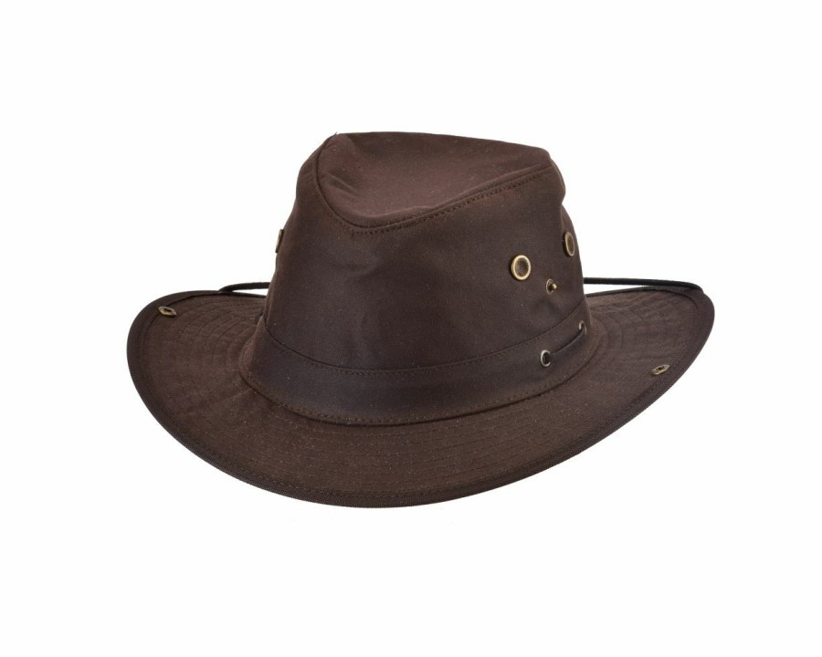 Hats * | Wholesale Bullhide Medora Cloth Outdoorsman Hat Chocolate