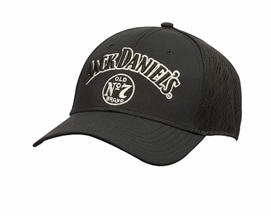 Hats * | Cheaper Jack Daniels Old No. 7 Embroidered (Jd77-116) Meshback Cap Black