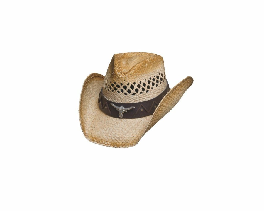 Hats * | Tendy Style Bullhide Texas Ranch Straw Cowboy Hat Natural