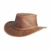 Hats * | Tendy Style Head'N Home Crusher Leather Australian Hat