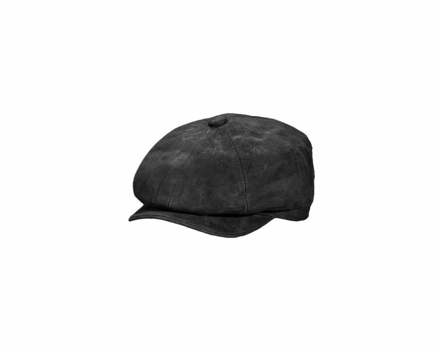 Hats * | Wholesale Stetson Canterbury Flat Cap Black